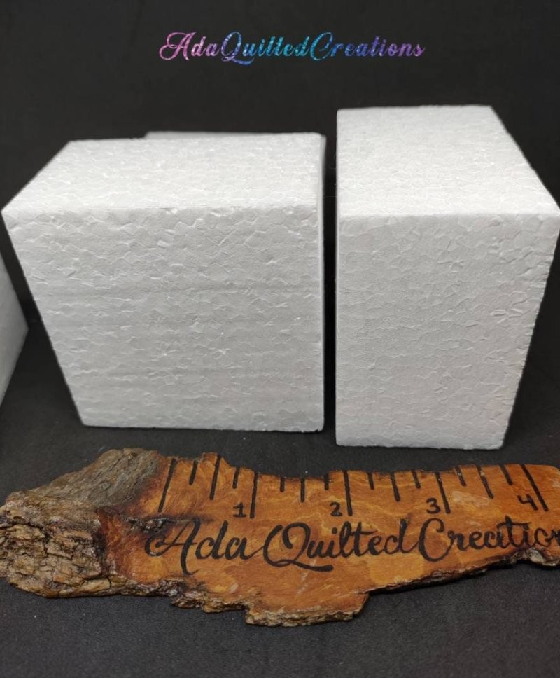 Square styrofoam cubes Ada Quilted Creations
