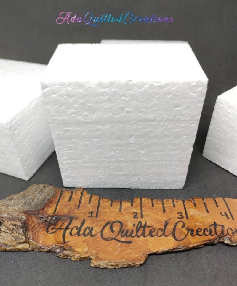 Square styrofoam cubes Ada Quilted Creations