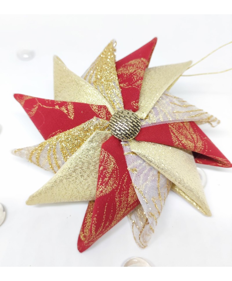 Red Color Pinwheel Red and Gold pinwheel - Ada Quilted Creations